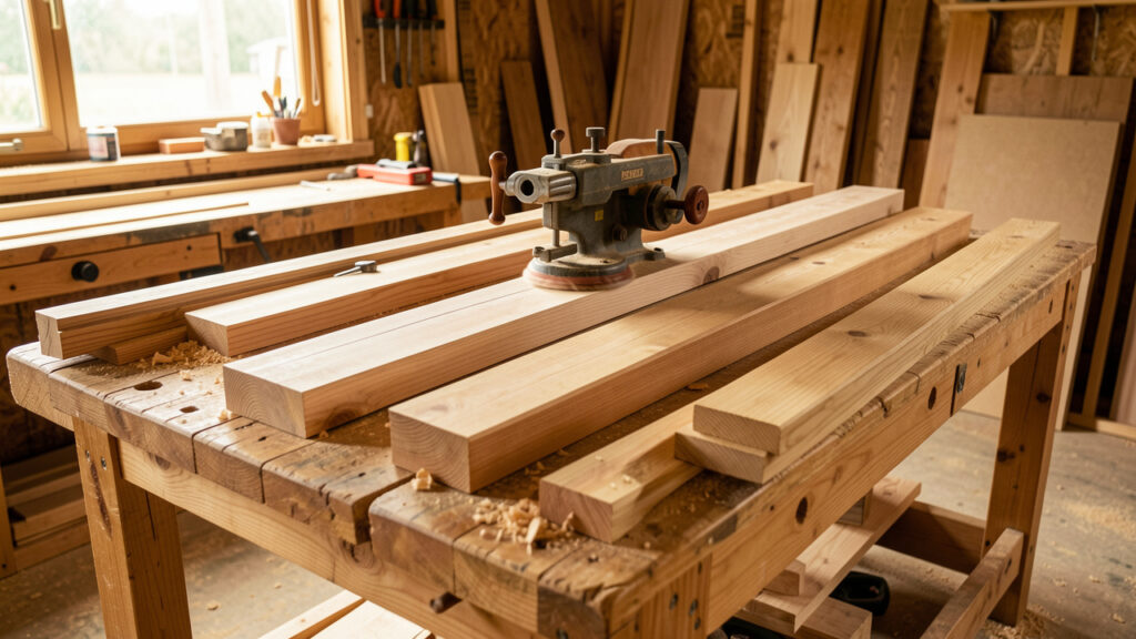 Dégauchisseuse : un atout pour fabriquer des coffrages et finitions bois sur chantier