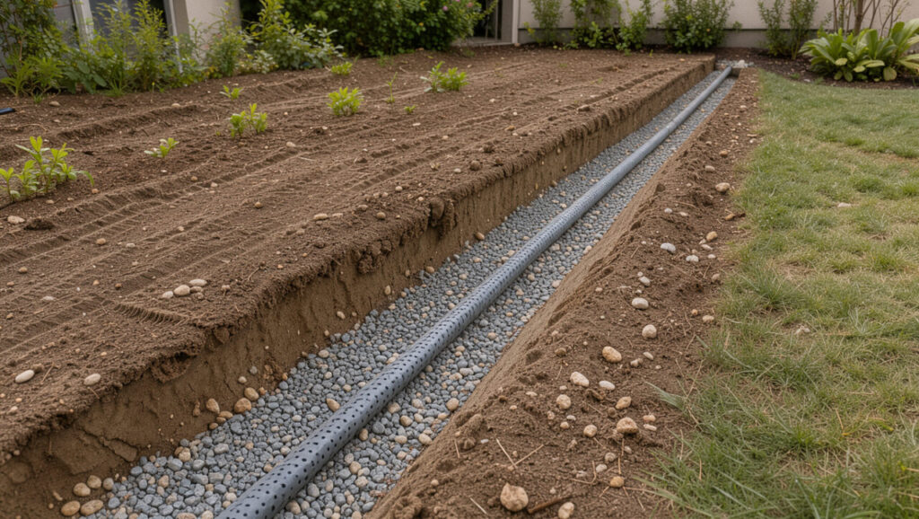 Drainage de terrain : prévenir les stagnations d’eau avant d’aménager son extérieur