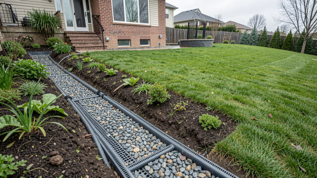 Aménagement extérieur : pourquoi le drainage du terrain prévient les dégâts liés à l’eau