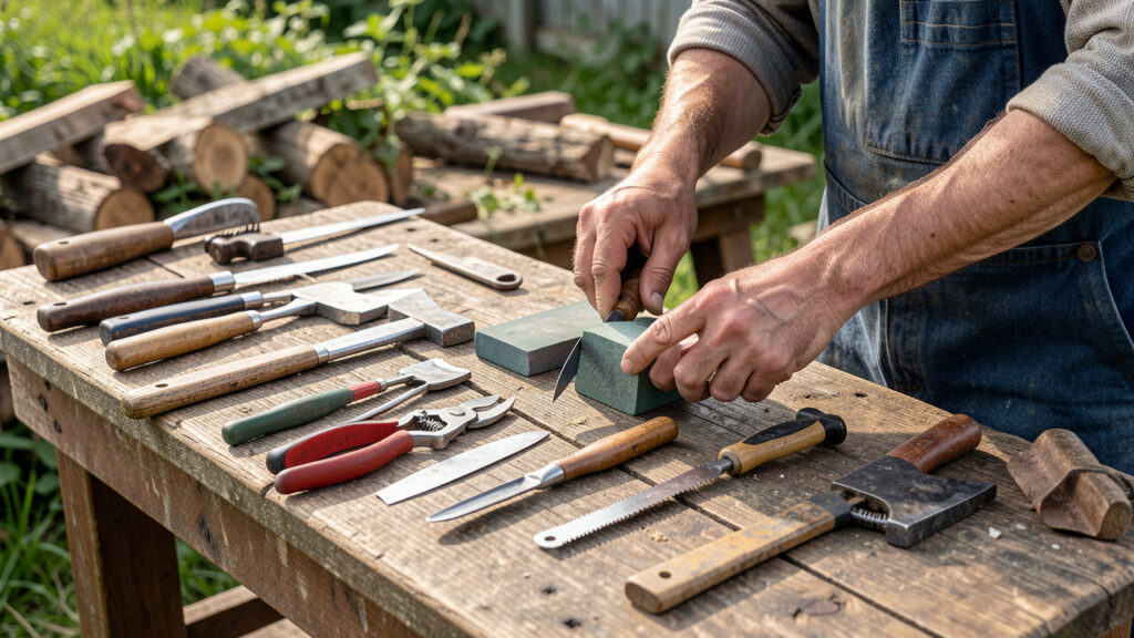 Affûteuse : bien entretenir les outils de coupe pour gagner en efficacité sur les chantiers extérieurs